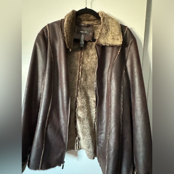 Like New XL Style & Co Faux Fur Jacket Coat - Picture 2 of 7